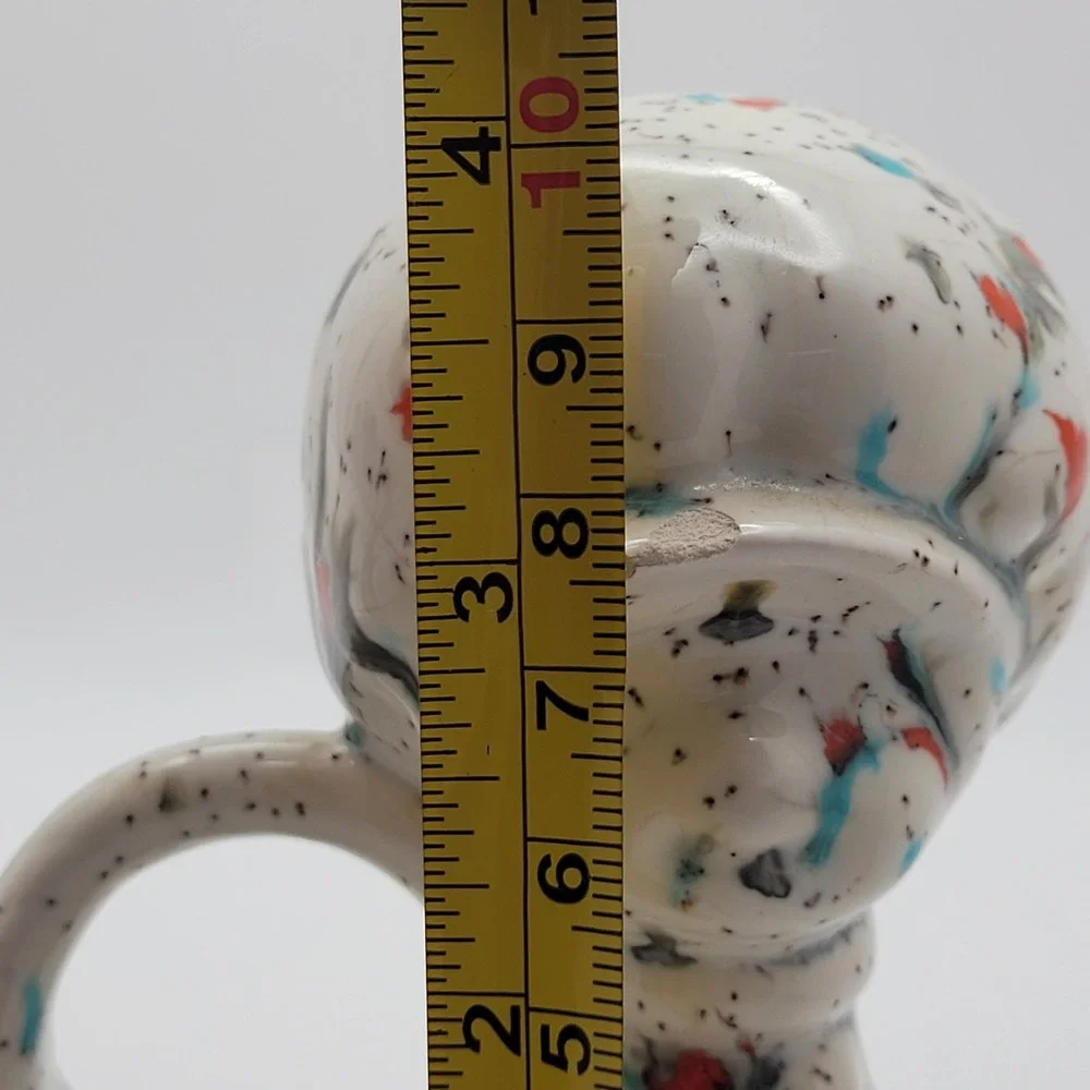Vintage Holly‎ Hobbie and Robby Napkin Ring Figurine Set Ceramic Rainbow Speckle